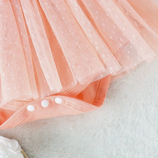 Jumpsuit Baby Net Skirt Princess Poris Dress Baby Skirt Baby Body Pants Jumpsuit $15.94 Dana Fashion Color: Apricot Suitable For Height: 0to3M Baby Clothing Product information: Thickness: ordinary Fabric name: Cotton Color: pink, beige, apricot Main fabr