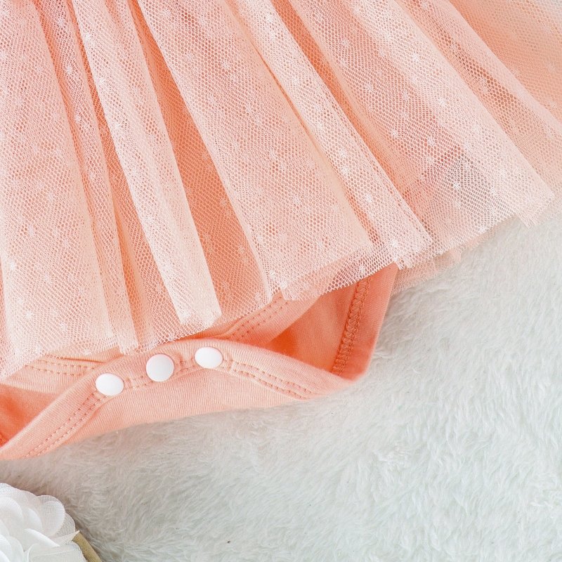 Jumpsuit Baby Net Skirt Princess Poris Dress Baby Skirt Baby Body Pants Jumpsuit $15.94 Dana Fashion Color: Apricot Suitable For Height: 0to3M Baby Clothing Product information: Thickness: ordinary Fabric name: Cotton Color: pink, beige, apricot Main fabr