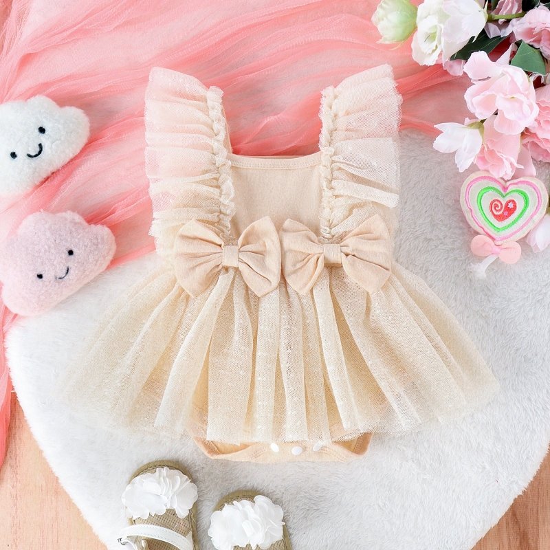 Jumpsuit Baby Net Skirt Princess Poris Dress Baby Skirt Baby Body Pants Jumpsuit $15.94 Dana Fashion Color: Apricot Suitable For Height: 0to3M Baby Clothing Product information: Thickness: ordinary Fabric name: Cotton Color: pink, beige, apricot Main fabr