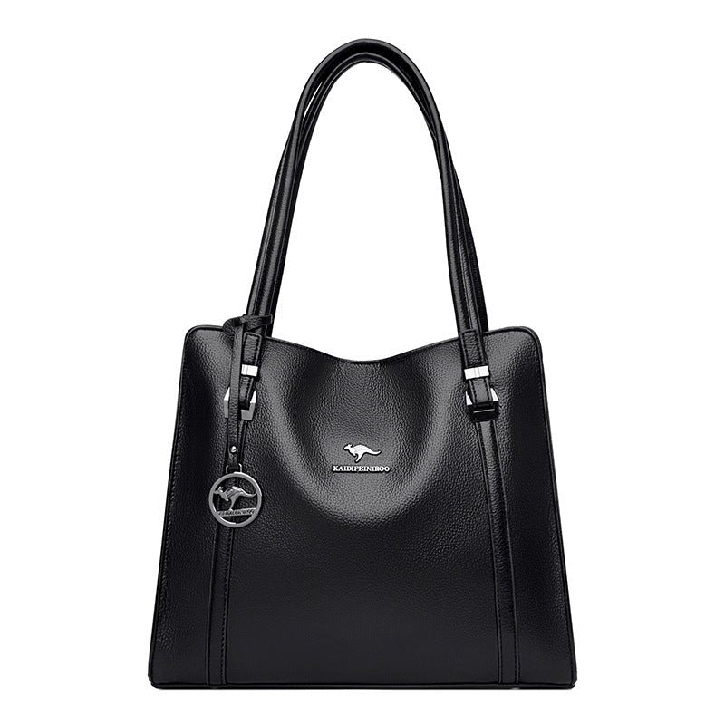 Kangaroo Leather Large Capacity Fashion Soft Leather Shoulder Bag $86.78 Dana Fashion Color: Black Women's Bags Product information: Lining texture: Polyester Applicable scenario: Daily configuration Color: wine red, light gray, green, dark blue, black Ou