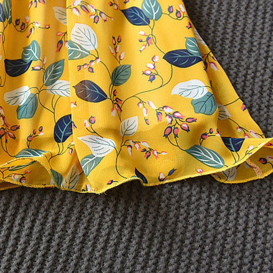 Kids Dress Girls Leaf Chiffon Sleeveless Holiday Bohemian $22.87 Dana Fashion Color: Pink Size: 100 Baby Clothing Product information: Style: Korean Fabric name: chiffon Skirt category: Dress Main fabric composition: cotton Suitable age group: middle and