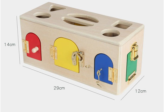 Kids educational toys Preschool $89.40 Dana Fashion Style: Default Toys & Hobbies Product name Shape lock box Material wooden Packing Blister Packing number 12 pcs OEM/ODM Customized designs, materials, size & colors available Feature Eco-friendly, Nontox