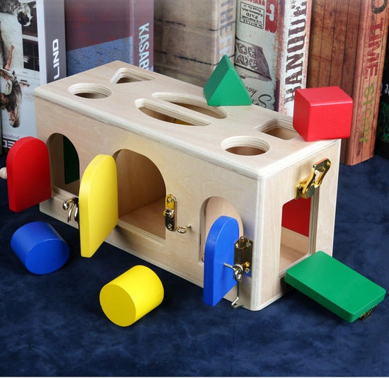 Kids educational toys Preschool $89.40 Dana Fashion Style: Default Toys & Hobbies Product name Shape lock box Material wooden Packing Blister Packing number 12 pcs OEM/ODM Customized designs, materials, size & colors available Feature Eco-friendly, Nontox