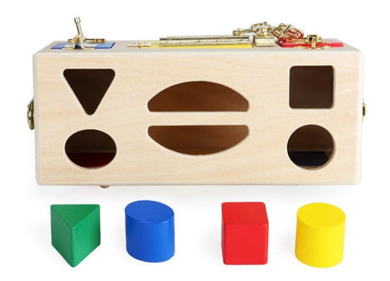 Kids educational toys Preschool $89.40 Dana Fashion Style: Default Toys & Hobbies Product name Shape lock box Material wooden Packing Blister Packing number 12 pcs OEM/ODM Customized designs, materials, size & colors available Feature Eco-friendly, Nontox