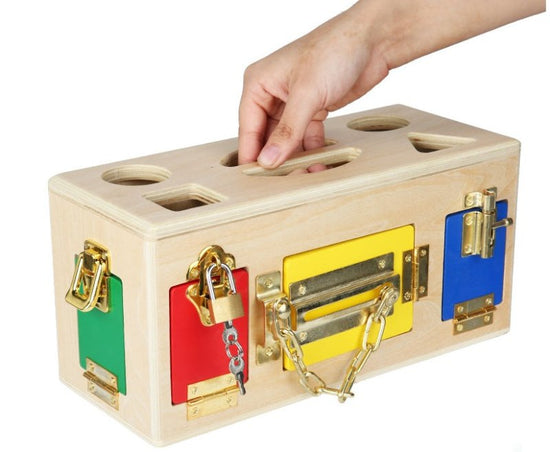 Kids educational toys Preschool $89.40 Dana Fashion Style: Default Toys & Hobbies Product name Shape lock box Material wooden Packing Blister Packing number 12 pcs OEM/ODM Customized designs, materials, size & colors available Feature Eco-friendly, Nontox