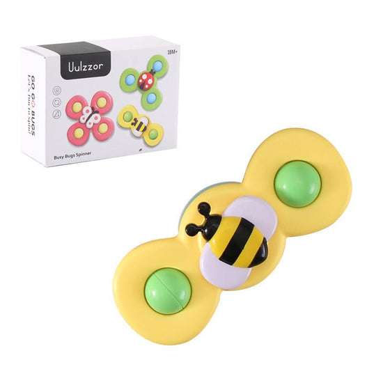 Kids Gyro Insect Sucker Spinner Rattle Bathroom Bath Toys Table Dinner Appease Toys for Baby Toddlers $15.45 Dana Fashion Color: A Yellow Toys & Hobbies Overview: Cute insect exterior The cute insect appearance can attract the baby's attention when playin