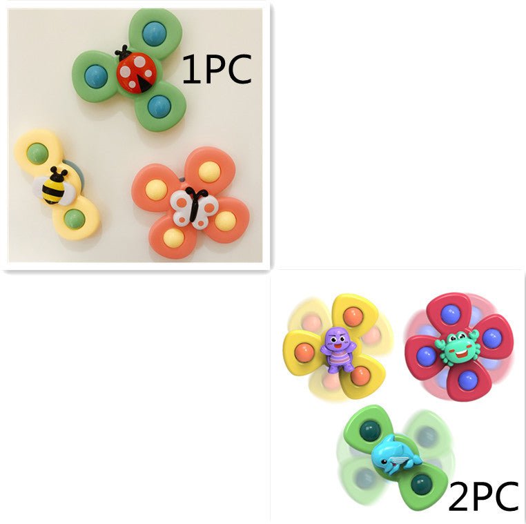 Kids Gyro Insect Sucker Spinner Rattle Bathroom Bath Toys Table Dinner Appease Toys for Baby Toddlers $55.54 Dana Fashion Color: Suit3 Toys & Hobbies Overview: Cute insect exterior The cute insect appearance can attract the baby's attention when playing s