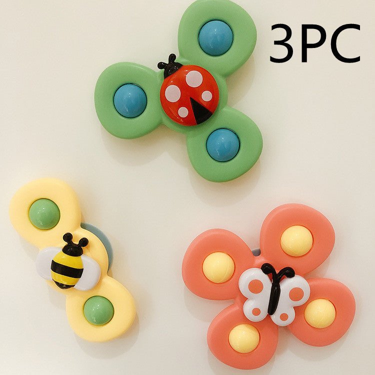 Kids Gyro Insect Sucker Spinner Rattle Bathroom Bath Toys Table Dinner Appease Toys for Baby Toddlers $62.92 Dana Fashion Color: Green 3PC Toys & Hobbies Overview: Cute insect exterior The cute insect appearance can attract the baby's attention when playi