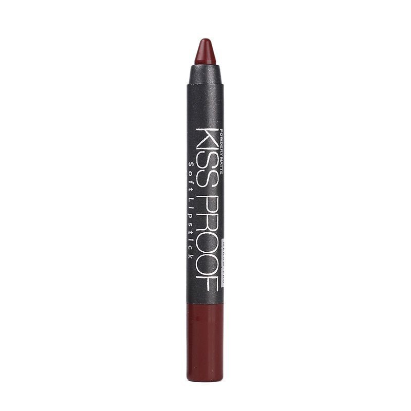 Kissproof lipstick Matte $13.74 Dana Fashion style: 3 makeup product description Product Name: Non-stick cup lipstick pen Color number: 19 colors Net weight: 18g Gross weight: 20g Single diameter: 11.8*1.4 (cm) Outer size: 12*2.7*1.1 (cm)