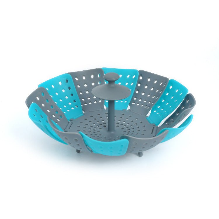 Kitchen Foldable And Retractable Fruit Basket In Plastic Steamer With Handle $19.50 Dana Fashion Color: Dark Blue Dana's Kitchen Overview 1. PP material, heat resistance temperature can reach 150 degrees Celsius, easy to clean, high temperature resistance