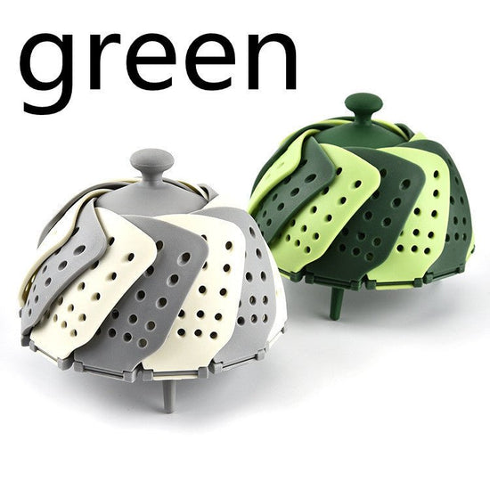 Kitchen Foldable And Retractable Fruit Basket In Plastic Steamer With Handle $19.50 Dana Fashion Color: Dark Blue Dana's Kitchen Overview 1. PP material, heat resistance temperature can reach 150 degrees Celsius, easy to clean, high temperature resistance