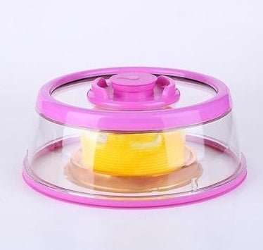 Kitchen Fresh-Keeping Cover Vacuum Food Sealer $27.28 Dana Fashion Color: Pink Size: L quantity: 1pc Dana's Kitchen Overview: 1. Made of ABS and silicone material, BPA-FREE, Dishwasher & microwave oven safe. Features with round-shape handle, easy to grip