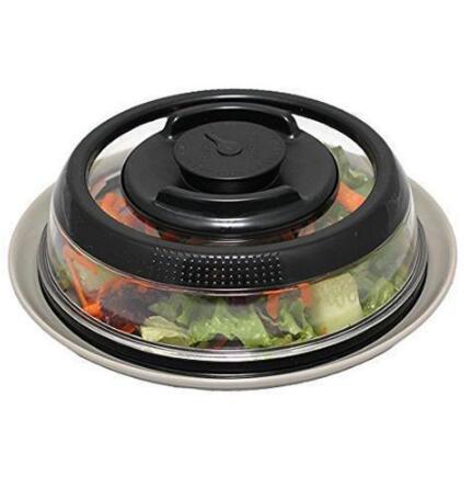 Kitchen Fresh-Keeping Cover Vacuum Food Sealer $27.28 Dana Fashion Color: Black Size: L quantity: 1pc Dana's Kitchen Overview: 1. Made of ABS and silicone material, BPA-FREE, Dishwasher & microwave oven safe. Features with round-shape handle, easy to grip