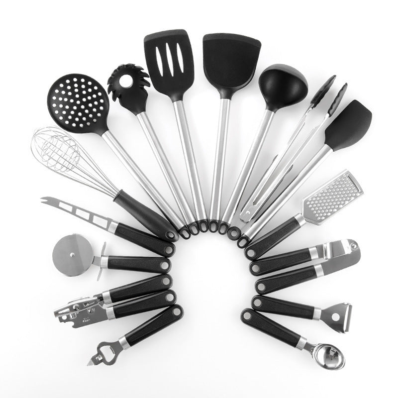 Kitchen Gadgets Cooking Silicone Spatula Spoon Set $89.00 Dana Fashion Color: Black Dana's Kitchen Product information: Product category: Spoon and shovel kit Material: stainless steel + silica gel Colour: Black Style: modern and simple Function: cooking,