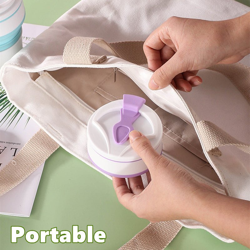 Kitchen Gadgets Folding Cup Collapsible Mug With Cover Coffee Travel Outdoors Portable Water Drinking Tea Cups $19.50 Dana Fashion Color: Light Blue capacity: 350ML Dana's Kitchen Overview: 1. THE cup cover is designed to strengthen the sealing, so it is