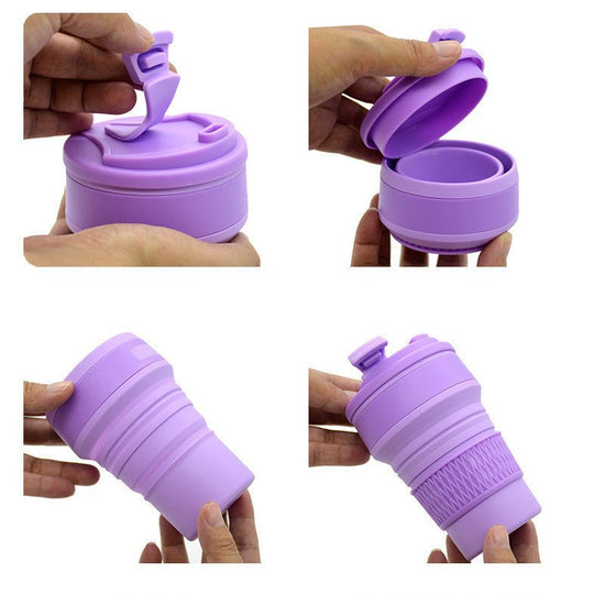 Kitchen Gadgets Folding Cup Collapsible Mug With Cover Coffee Travel Outdoors Portable Water Drinking Tea Cups $19.50 Dana Fashion Color: Light Blue capacity: 350ML Dana's Kitchen Overview: 1. THE cup cover is designed to strengthen the sealing, so it is
