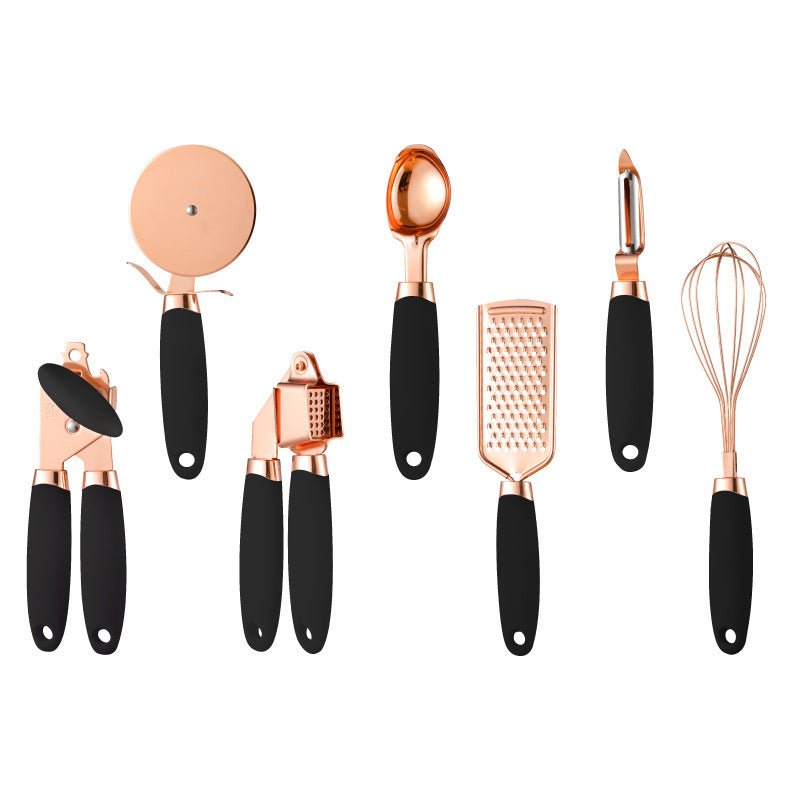 Kitchen Household Peeler Gadget Copper Plating Set $57.04 Dana Fashion Color: black Dana's Kitchen Product Features : The simple and elegant cutlery rack looks beautiful on your counter! Our cutlery rack is perfect for storing kitchen tools when not in us