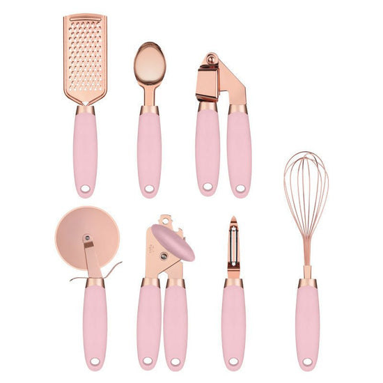 Kitchen Household Peeler Gadget Copper Plating Set $57.04 Dana Fashion Color: Pink Dana's Kitchen Product Features : The simple and elegant cutlery rack looks beautiful on your counter! Our cutlery rack is perfect for storing kitchen tools when not in use