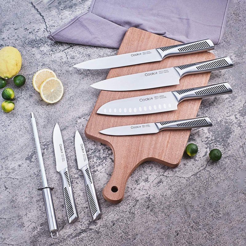 Kitchen Knife Set, 15 Piece Knife Sets with Block, Chef Knives with Non-Slip German Stainless Steel Hollow Handle Cutlery Set with Multifunctional Scissors Knife Sharpener Amazon Platform Banned $194.30 Dana Fashion default: default Dana's Kitchen Feature