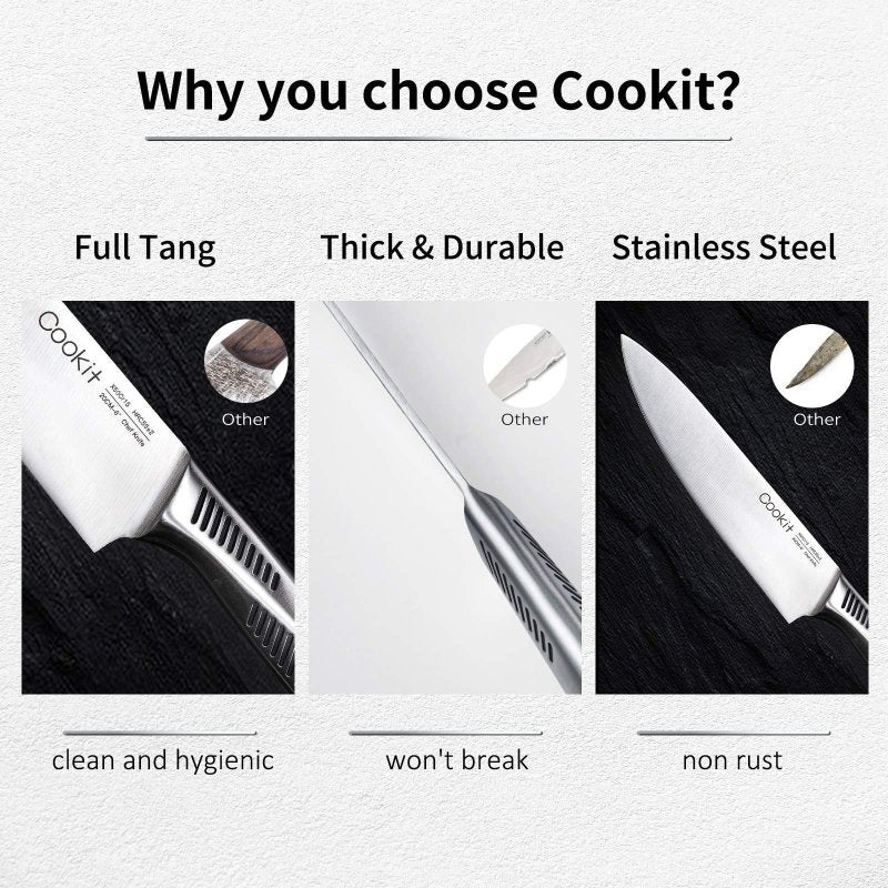 Kitchen Knife Set, 15 Piece Knife Sets with Block, Chef Knives with Non-Slip German Stainless Steel Hollow Handle Cutlery Set with Multifunctional Scissors Knife Sharpener Amazon Platform Banned $194.30 Dana Fashion default: default Dana's Kitchen Feature