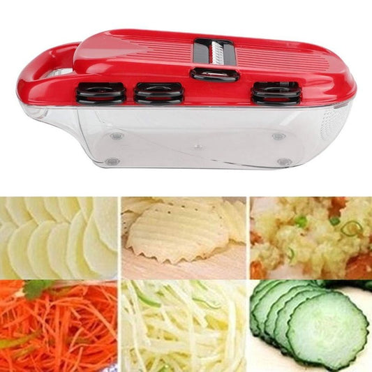 Kitchen Multifunctional Kitchen Utensils $89.50 Dana Fashion Color: Red Dana's Kitchen Product information: Name: Multi-function vegetable cutter Material: stainless steel+ABS+PET Composition: 7 blades + 1 vegetable cutter body + 1 PET capacity + 1 hand g