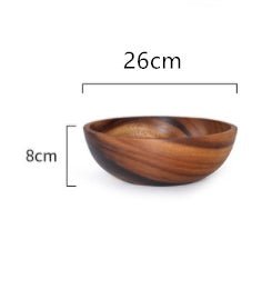 Kitchen Natural Wooden Bowl Household Fruit Bowl Salad Bowl For Home Restaurant Food Container Wooden Utensils Note The Size Hot $107.33 Dana Fashion Color: Brown Size: 26X8cm Dana's Kitchen Overview: Exquisite handmade wooden bowl with beautiful wood gra