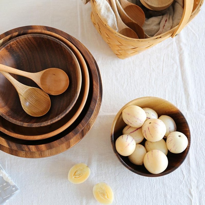 Kitchen Natural Wooden Bowl Household Fruit Bowl Salad Bowl For Home Restaurant Food Container Wooden Utensils Note The Size Hot $19.94 Dana Fashion Color: Brown Size: 10X6cm Dana's Kitchen Overview: Exquisite handmade wooden bowl with beautiful wood grai