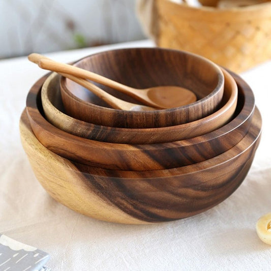 Kitchen Natural Wooden Bowl Household Fruit Bowl Salad Bowl For Home Restaurant Food Container Wooden Utensils Note The Size Hot $19.94 Dana Fashion Color: Brown Size: 10X6cm Dana's Kitchen Overview: Exquisite handmade wooden bowl with beautiful wood grai