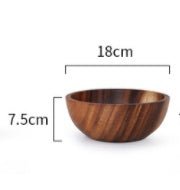 Kitchen Natural Wooden Bowl Household Fruit Bowl Salad Bowl For Home Restaurant Food Container Wooden Utensils Note The Size Hot $44.33 Dana Fashion Color: Brown Size: 18X7.5cm Dana's Kitchen Overview: Exquisite handmade wooden bowl with beautiful wood gr