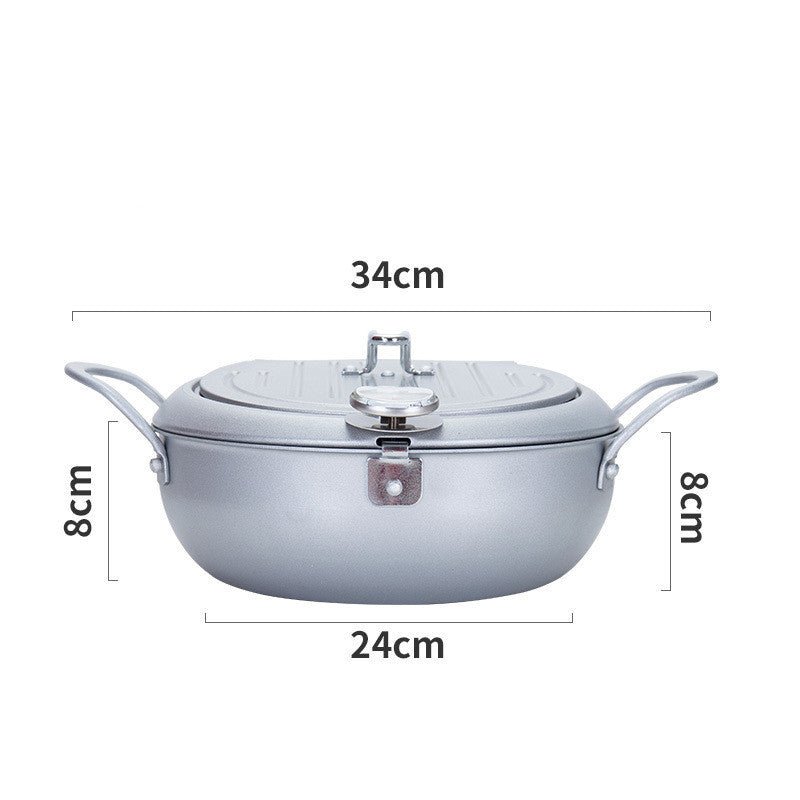 Kitchen Pot $107.68 Dana Fashion Color: Silver Size: 24X8cm Dana's Kitchen [Name] deep fryer. [Material] pot body: 304 stainless steel [Specification] 20m [Applicable number] 1-2 people [Process] perfusion process [Note] This product is a special fryer, n