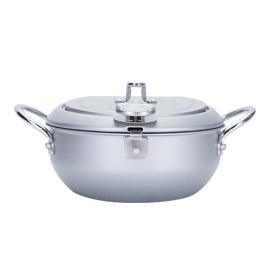 Kitchen Pot $90.95 Dana Fashion Color: Silver Size: 20X8cm Dana's Kitchen [Name] deep fryer. [Material] pot body: 304 stainless steel [Specification] 20m [Applicable number] 1-2 people [Process] perfusion process [Note] This product is a special fryer, no