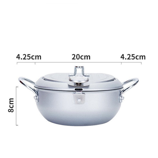 Kitchen Pot $90.95 Dana Fashion Color: Silver Size: 20X8cm Dana's Kitchen [Name] deep fryer. [Material] pot body: 304 stainless steel [Specification] 20m [Applicable number] 1-2 people [Process] perfusion process [Note] This product is a special fryer, no