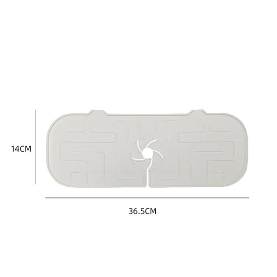 Kitchen Silicone Faucet Absorbent Mat Sink Splash Guard Silicone Faucet Splash Catcher Countertop Protector For Bathroom Kitchen Gadgets $18.00 Dana Fashion Color: White Model: 37x14x0.5 quantity: 1PC Dana's Kitchen Overview The counter where the faucet a