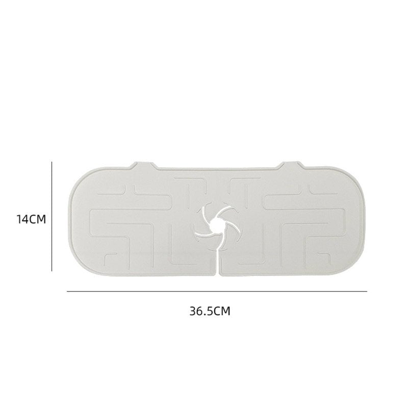 Kitchen Silicone Faucet Absorbent Mat Sink Splash Guard Silicone Faucet Splash Catcher Countertop Protector For Bathroom Kitchen Gadgets $18.00 Dana Fashion Color: White Model: 37x14x0.5 quantity: 1PC Dana's Kitchen Overview The counter where the faucet a