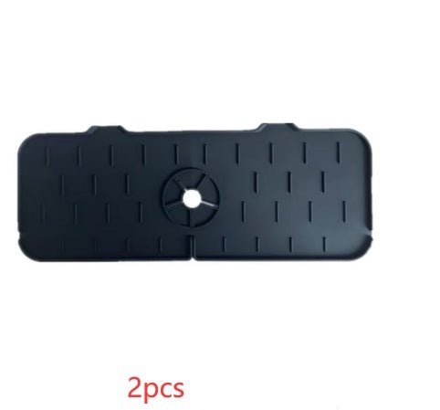 Kitchen Silicone Faucet Absorbent Mat Sink Splash Guard Silicone Faucet Splash Catcher Countertop Protector For Bathroom Kitchen Gadgets $29.00 Dana Fashion Color: Black Model: 37x14x0.5 quantity: 2PCS Dana's Kitchen Overview The counter where the faucet