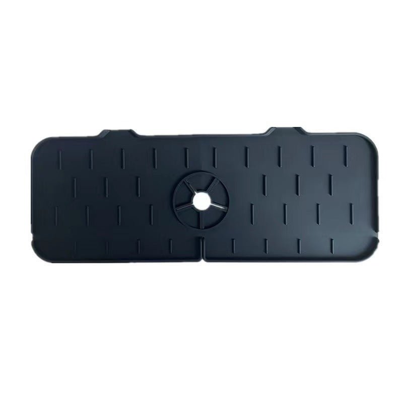 Kitchen Silicone Faucet Absorbent Mat Sink Splash Guard Silicone Faucet Splash Catcher Countertop Protector For Bathroom Kitchen Gadgets $16.00 Dana Fashion Color: Black Model: 37x14x0.5 quantity: 1PC Dana's Kitchen Overview The counter where the faucet a