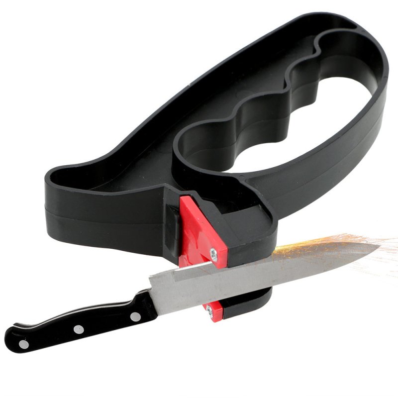 Knife Sharpener Handheld Scissor Blade Sharpening Convenient Kitchen Tools Grindstone 2 In 1 Kitchen Gadgets $9.50 Dana Fashion Color: Black Dana's Kitchen Overview: Brand new and high quality. 2-in-1 professional quality blade sharpener for sharpening bo