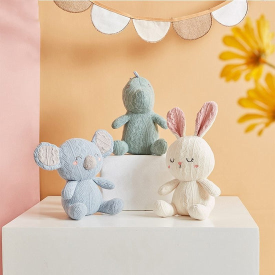 Knitted Wool Baby Toys To Appease The Doll Rabbit, Koala, Pig, Elephant $37.42 Dana Fashion Color: Elephant Size: 20cm Toys & Hobbies Product Information Genus Category: Plush Doll Modeling Category: Animal Whether The Modeling Is Cartoon Or Animation: No