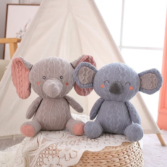 Knitted Wool Baby Toys To Appease The Doll Rabbit, Koala, Pig, Elephant $37.42 Dana Fashion Color: Elephant Size: 20cm Toys & Hobbies Product Information Genus Category: Plush Doll Modeling Category: Animal Whether The Modeling Is Cartoon Or Animation: No