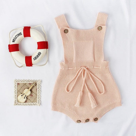 Knitted woolen jumpsuit for babies and toddlers $25.00 Dana Fashion Color: Pink Size: 66cm Baby Clothing Thickness: General Fabric name: Cotton Main fabric composition: cotton Security level: Class A Closed style: pullover style: Casual Style: Triangle Cl