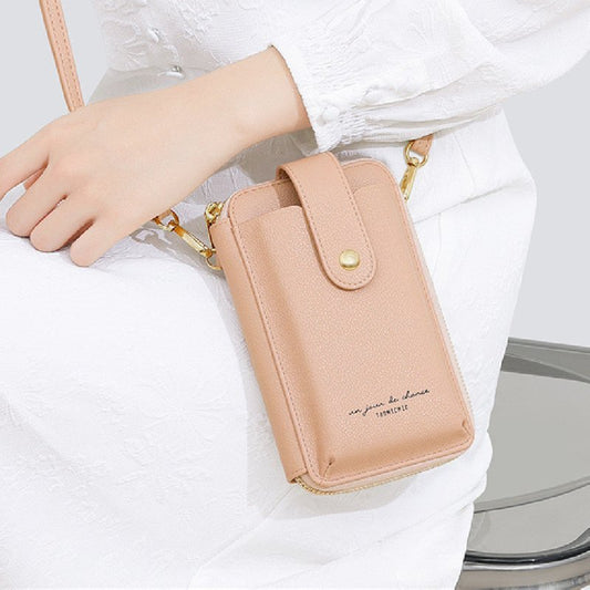 Korean Style Advanced Simple Large Capacity Vertical Creative Mobile Phone Bag Women's Pu Purse $25.00 Dana Fashion Color: Black Women's Bags Product information: Lining texture: Polyester Applicable scenario: Daily configuration Color: green, wine red, b