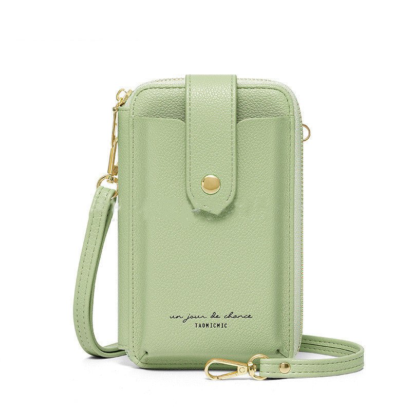 Korean Style Advanced Simple Large Capacity Vertical Creative Mobile Phone Bag Women's Pu Purse $25.00 Dana Fashion Color: Green Women's Bags Product information: Lining texture: Polyester Applicable scenario: Daily configuration Color: green, wine red, b