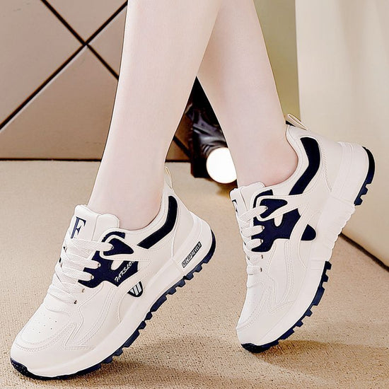 Korean Style All-matching And Lightweight Running Leather Casual Daddy Shoes Women $36.16 Dana Fashion Color: 5162 Blue Size: 35 Women's shoes Product information: Suitable site: plastic, floor, Wild Pattern: stripes Lining material: Mesh Applicable sport