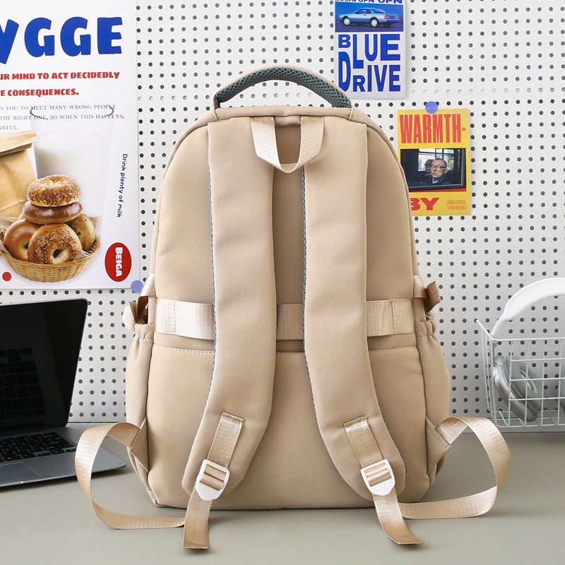 Korean Style Backpack Simple Good-looking Backpack Girls' Large Capacity $45.50 Dana Fashion Color: Black Women's Bags Product information: Lining texture: Polyester Applicable scenario: leisure travel Color: wine red, blue, black, purple, khaki Applicabl