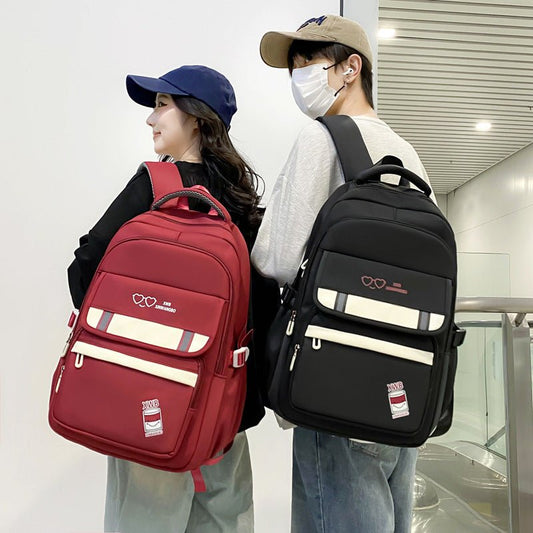 Korean Style Backpack Simple Good-looking Backpack Girls' Large Capacity $45.50 Dana Fashion Color: Black Women's Bags Product information: Lining texture: Polyester Applicable scenario: leisure travel Color: wine red, blue, black, purple, khaki Applicabl