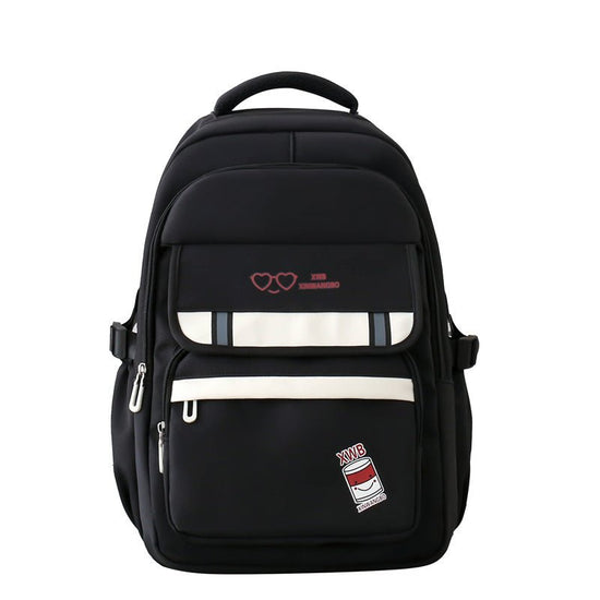 Korean Style Backpack Simple Good-looking Backpack Girls' Large Capacity $45.50 Dana Fashion Color: Black Women's Bags Product information: Lining texture: Polyester Applicable scenario: leisure travel Color: wine red, blue, black, purple, khaki Applicabl