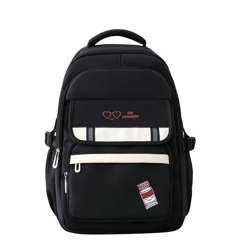 Korean Style Backpack Simple Good-looking Backpack Girls' Large Capacity $45.50 Dana Fashion Color: Black Women's Bags Product information: Lining texture: Polyester Applicable scenario: leisure travel Color: wine red, blue, black, purple, khaki Applicabl
