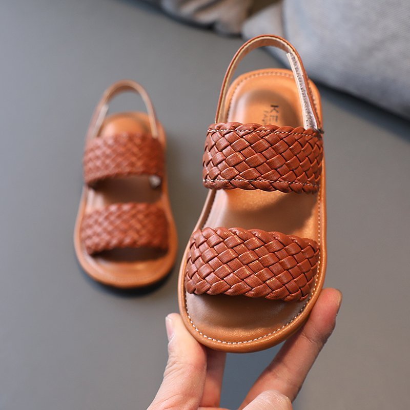 Korean Style Children's Shoes Baby Flat Beach $29.45 Dana Fashion Color: Dark brown Shoe size: 24 Baby & Mother Product information : Upper material: artificial leather Function: breathable, non-slip, wear-resistant Pattern: plain Sole material: beef tend
