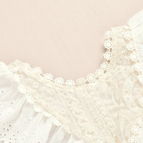 Lace baby jumpsuit $15.80 Dana Fashion Color: Beige Style: Long sleeve Size: 100cm Baby Clothing Sleeve length: long sleeve, sleeveless Suitable season: Spring Fabric name: Cotton Main fabric composition content: 65 (%) Closed style: concealed buckle Styl