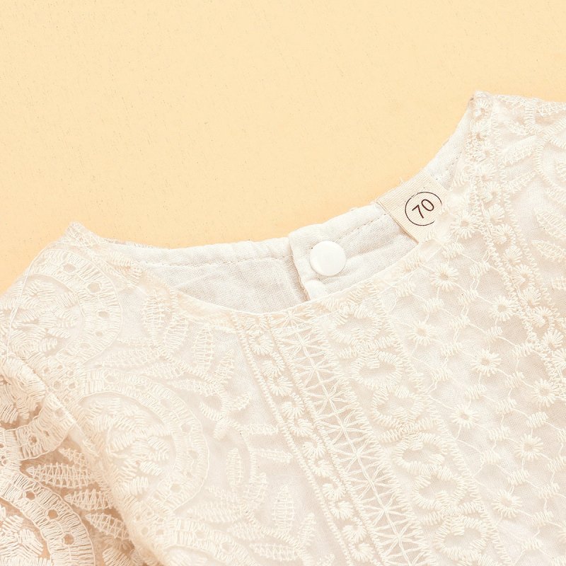 Lace baby jumpsuit $15.80 Dana Fashion Color: Beige Style: Long sleeve Size: 100cm Baby Clothing Sleeve length: long sleeve, sleeveless Suitable season: Spring Fabric name: Cotton Main fabric composition content: 65 (%) Closed style: concealed buckle Styl